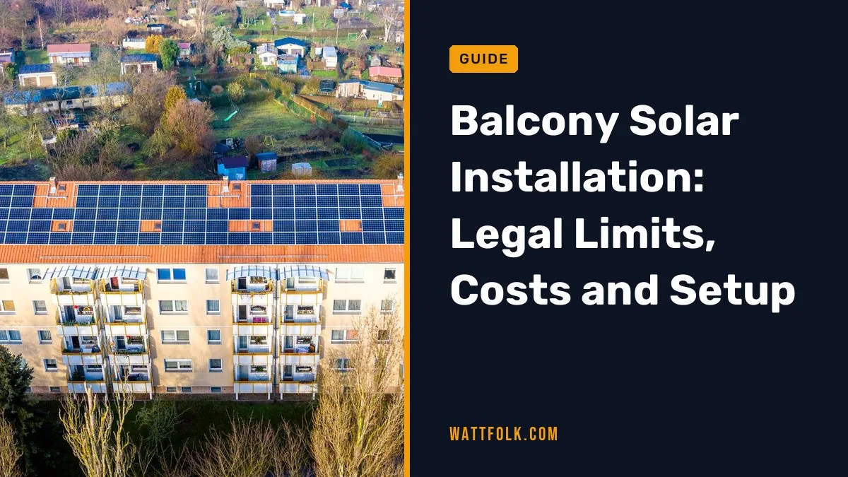 Balcony Solar Installation: Legal Limits, Costs and Setup