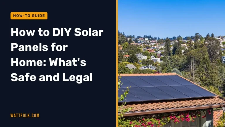 How to DIY Solar Panels for Home: What’s Safe and Legal