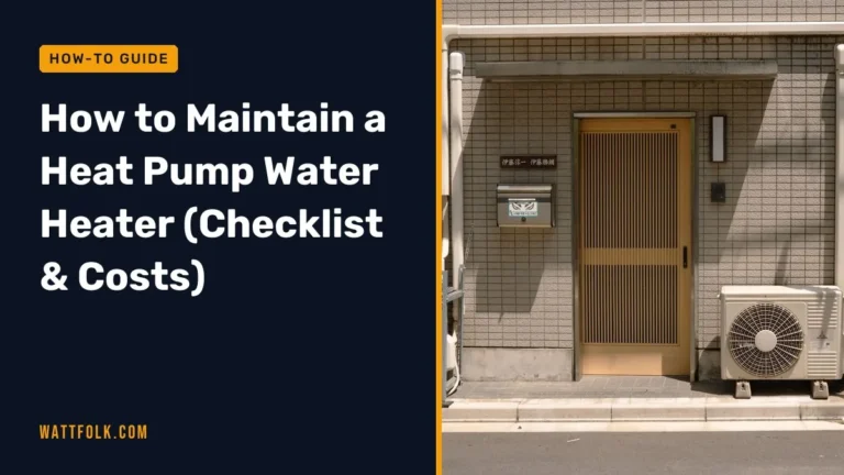 How to Maintain a Heat Pump Water Heater (Checklist & Costs)