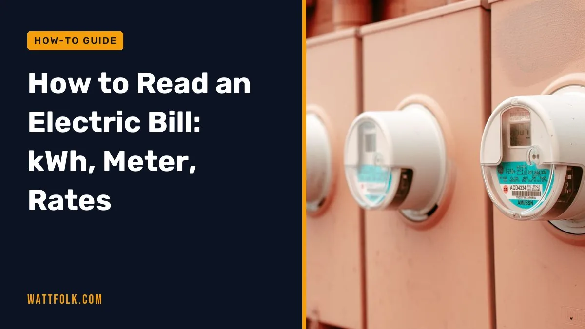 How to Read an Electric Bill: kWh, Meter, Rates
