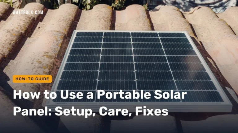 How to Use a Portable Solar Panel: Setup, Care, Fixes