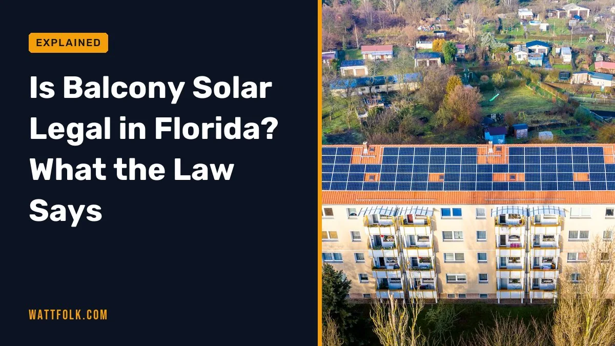 Is Balcony Solar Legal in Florida? What the Law Says