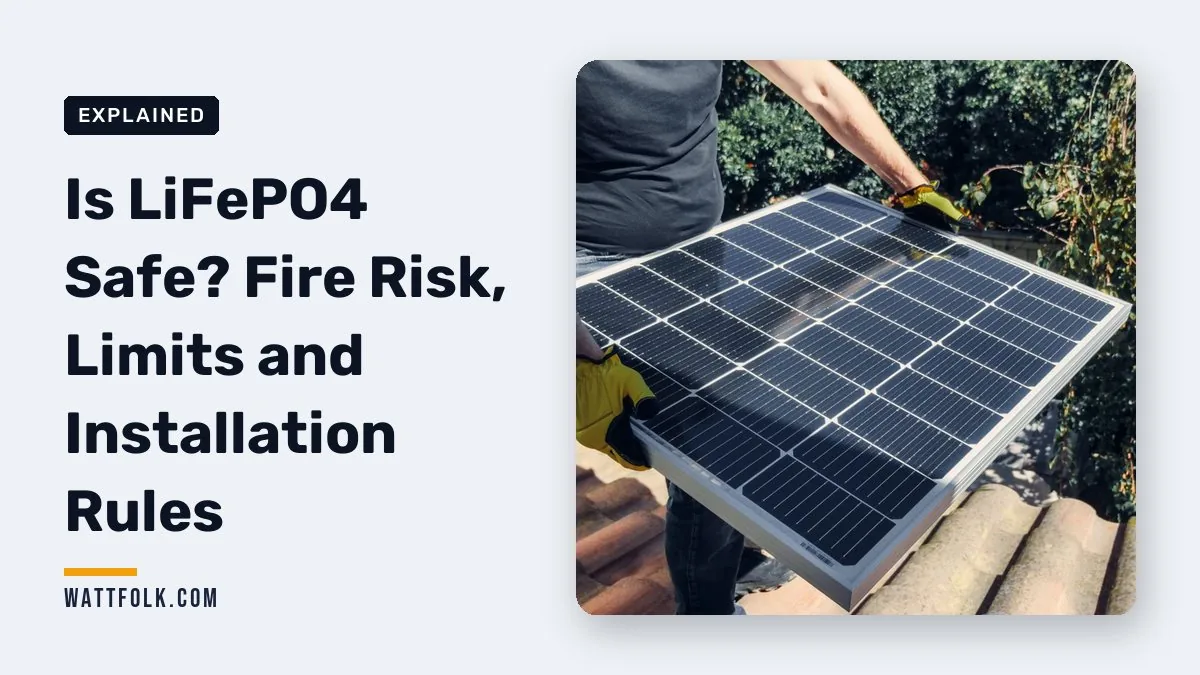 Is LiFePO4 Safe? Fire Risk, Limits and Installation Rules