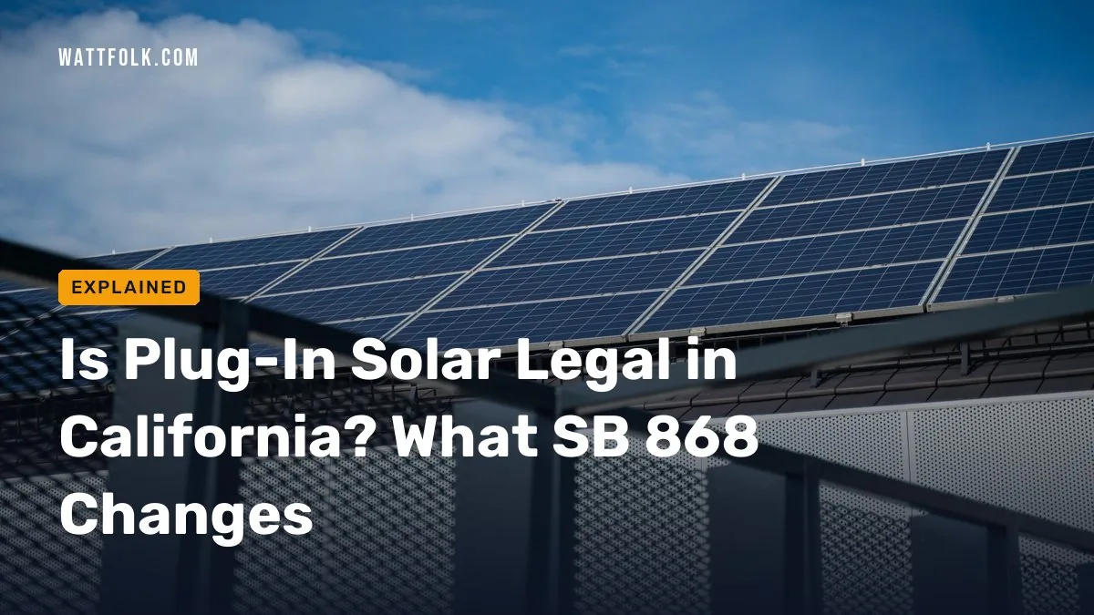Is Plug-In Solar Legal in California? What SB 868 Changes