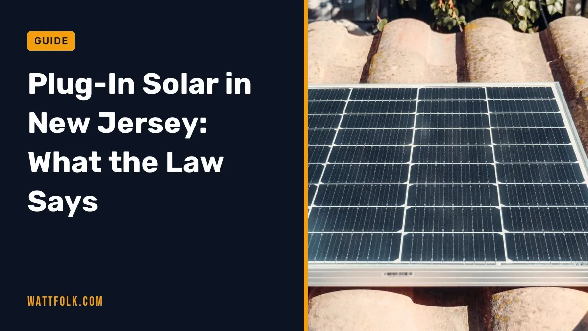 Plug-In Solar in New Jersey: What the Law Says