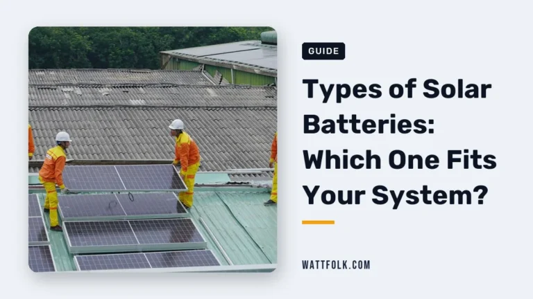 Types of Solar Batteries: Which One Fits Your System?