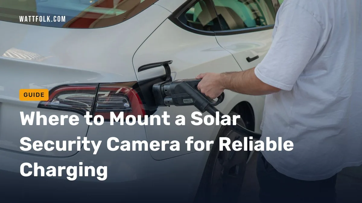 Where to Mount a Solar Security Camera for Reliable Charging